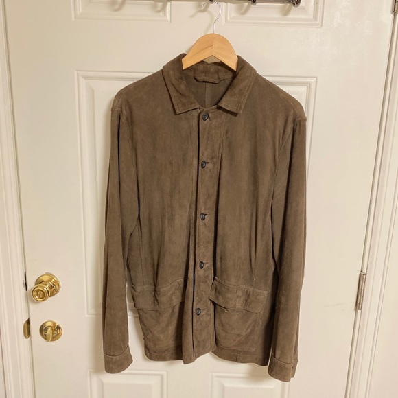 Men’s ALL SAINTS brown SUEDE light jacket. - Picture 1 of 3